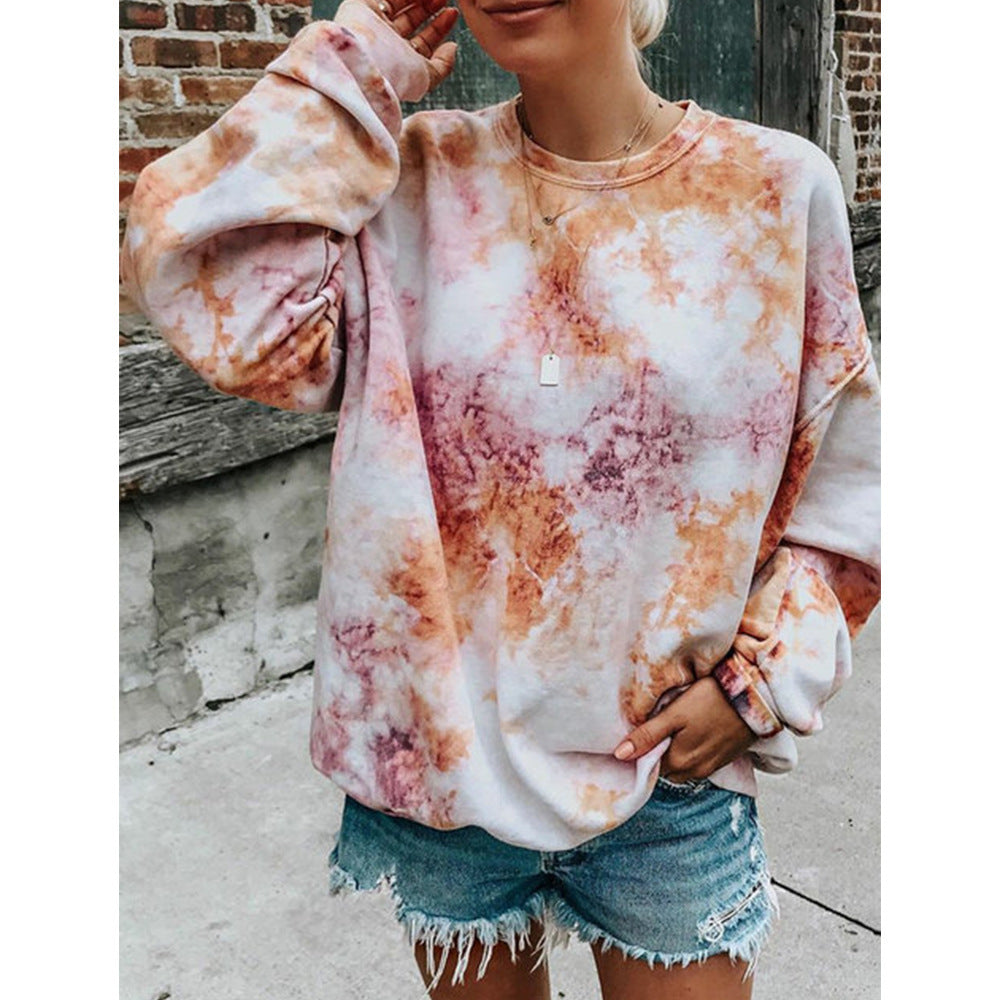 Casual sweatshirt for women with colorful batik pattern Lune London