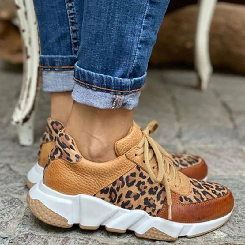 Lune London | Casual Sneakers with Leopard Print
