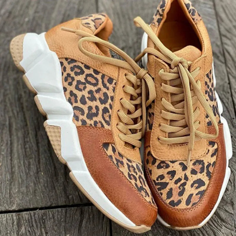 Lune London | Casual Sneakers with Leopard Print