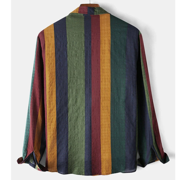 Men's long-sleeve shirt with a eye-catching striped pattern and a modern fit Lune London