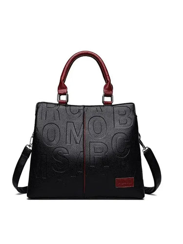 Lune London | Women's Handbag Made Of Soft Leather with Embossed Letter Design