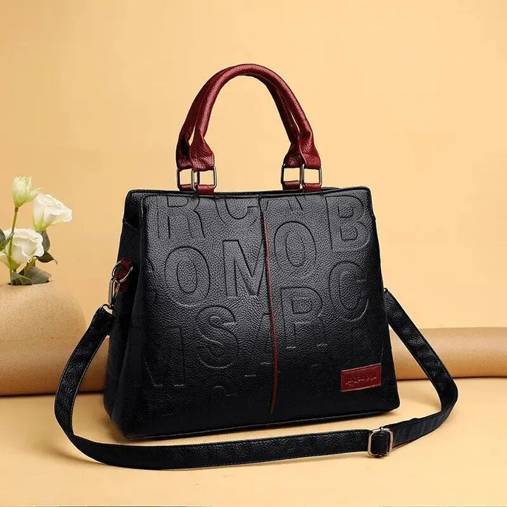 Lune London | Women's Handbag Made Of Soft Leather with Embossed Letter Design