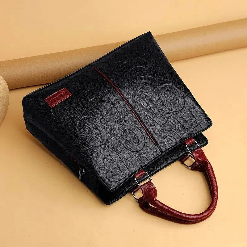 Lune London | Women's Handbag Made Of Soft Leather with Embossed Letter Design