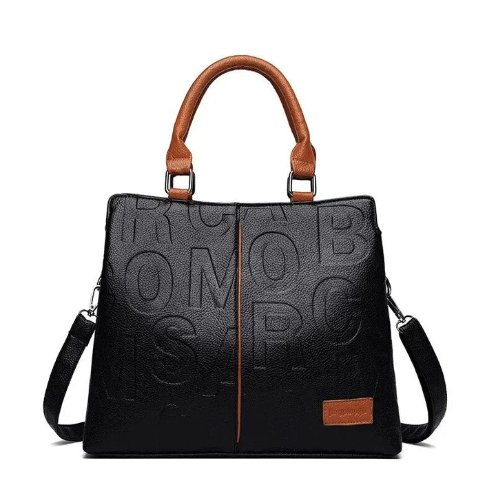 Lune London | Women's Handbag Made Of Soft Leather with Embossed Letter Design