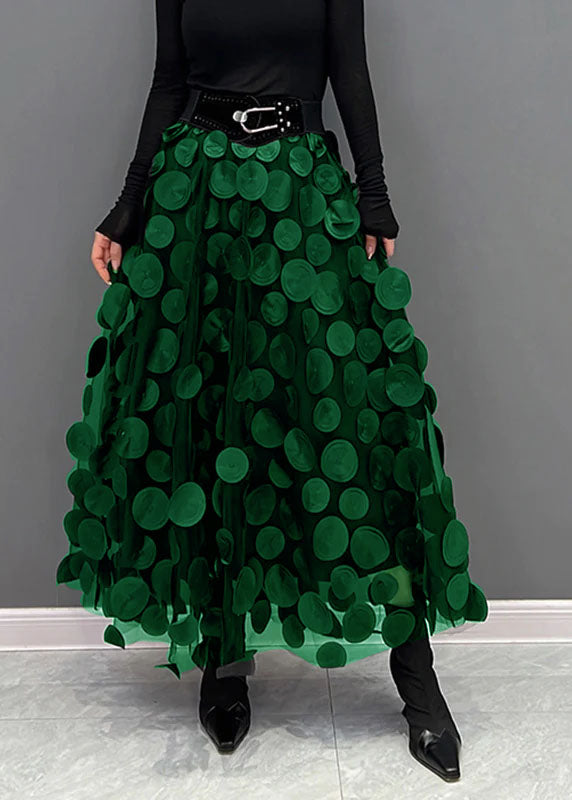 Women's Skirt Made of Tulle & Polka Dot Material with Patchwork Design & Chic Look Lune London