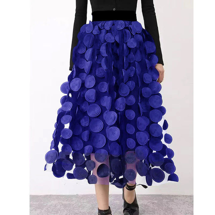 Women's Skirt Made of Tulle & Polka Dot Material with Patchwork Design & Chic Look Lune London