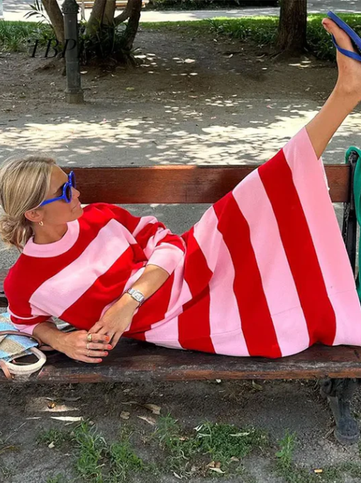 Lune London | Casual Striped Midi Dress