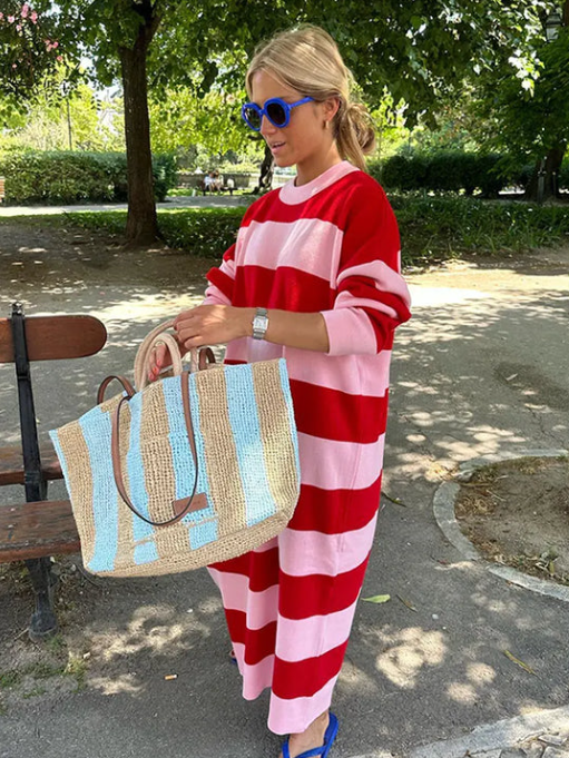 Lune London | Casual Striped Midi Dress
