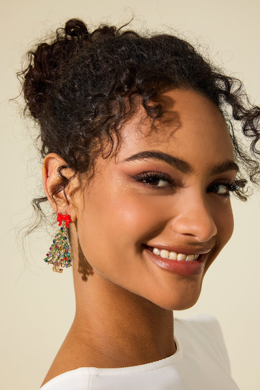 Lune London | Rhinestone Christmas Tree Shaped Earrings