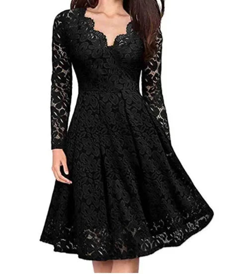 Lune London | Lace Dress with V-Neck