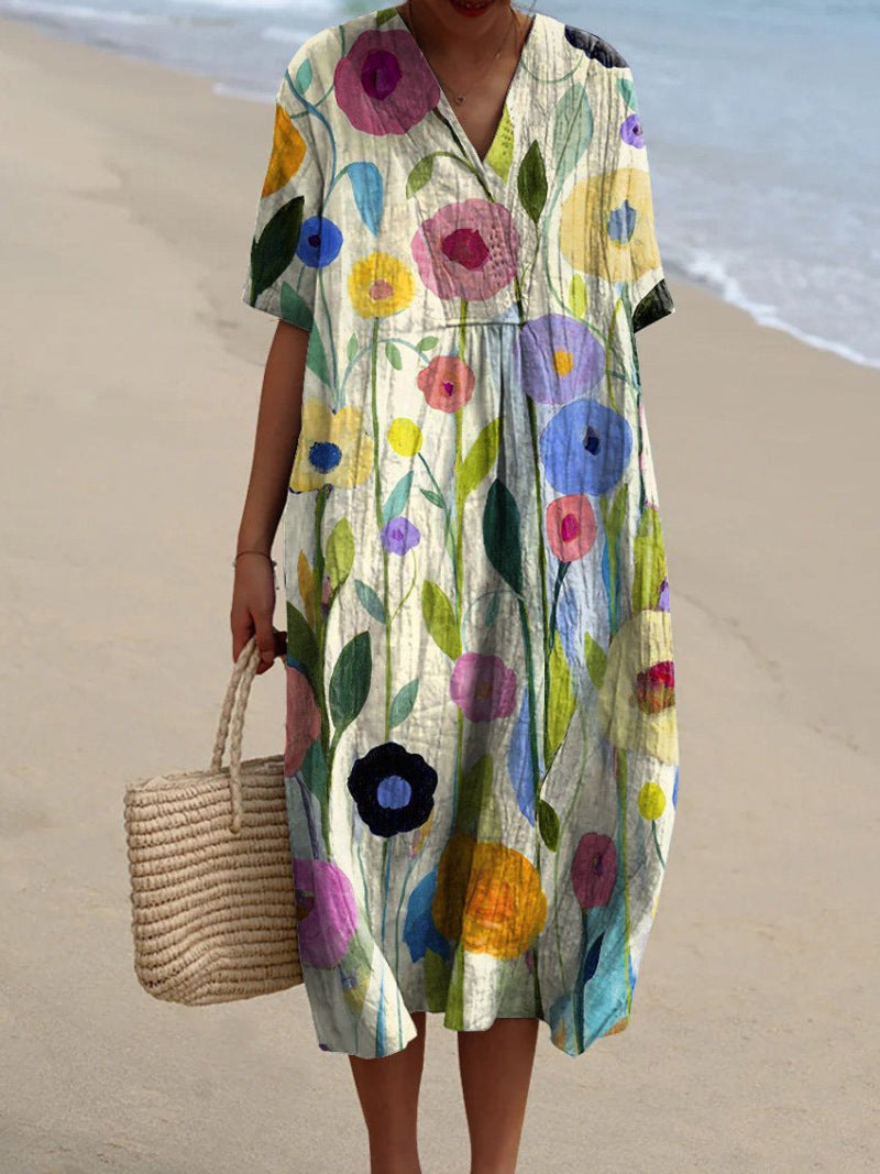Lune London | Hannah Colorful Summer Dress with Flowers