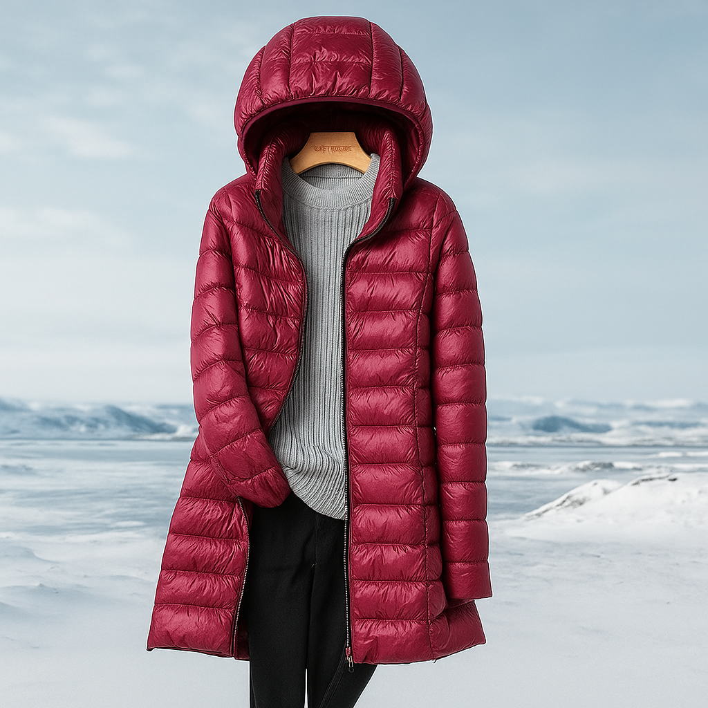 Lune London | Quilted Coat with Hood for Women Marenne