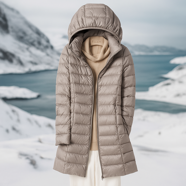 Lune London | Quilted Coat with Hood for Women Marenne