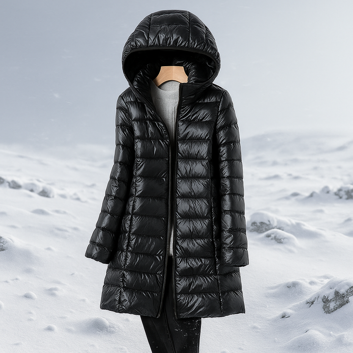 Lune London | Quilted Coat with Hood for Women Marenne