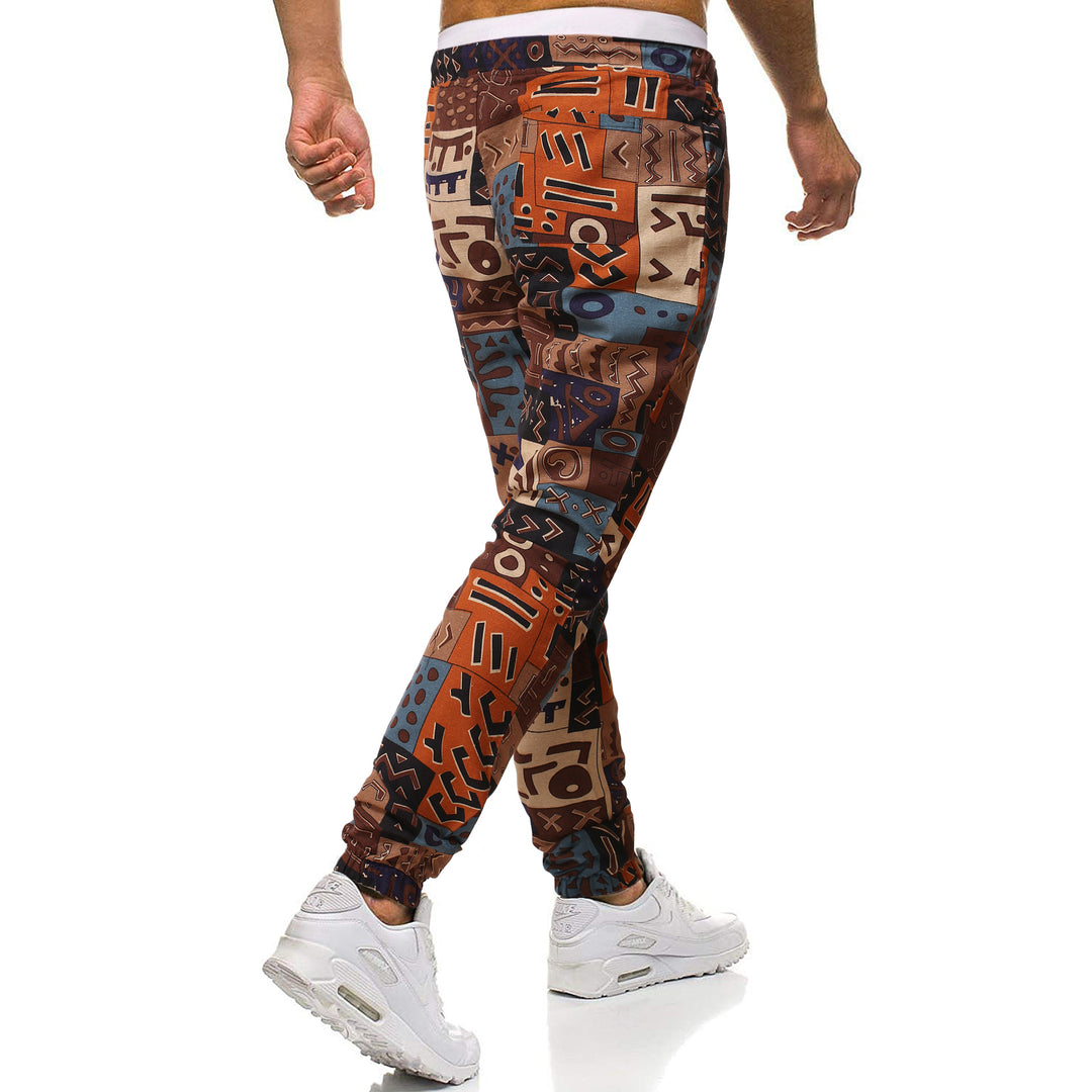 Casual men's jogger pants with graphic pattern Lune London