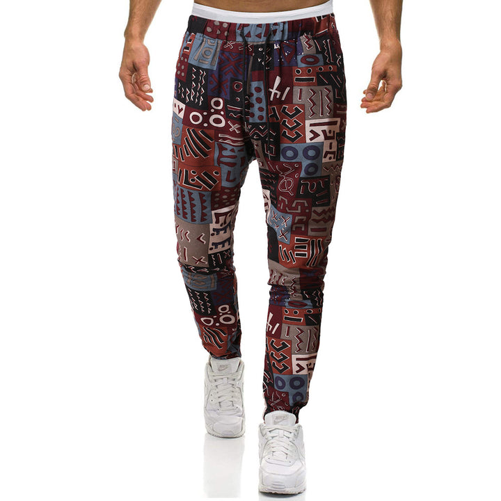 Casual men's jogger pants with graphic pattern Lune London