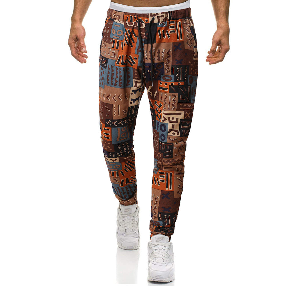 Casual men's jogger pants with graphic pattern Lune London
