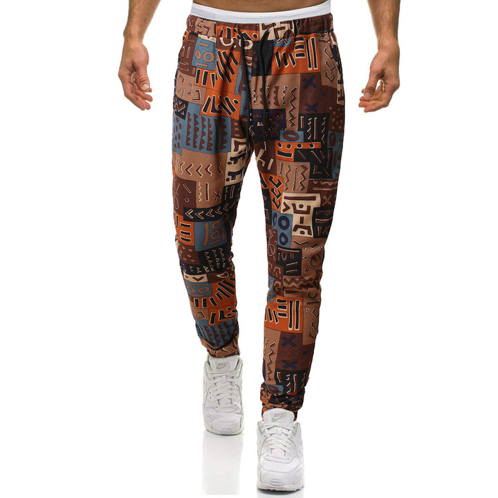 Casual men's jogger pants with graphic pattern Lune London