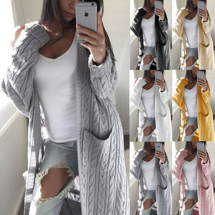 Knitted jacket for women in a casual oversized look with pockets Lune London