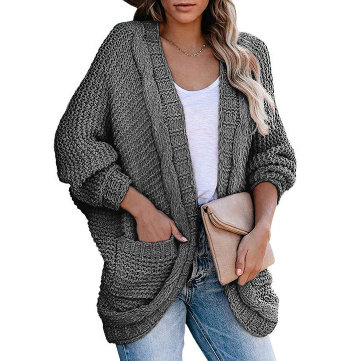 Women's knit jacket with loose fit and deep pockets Lune London