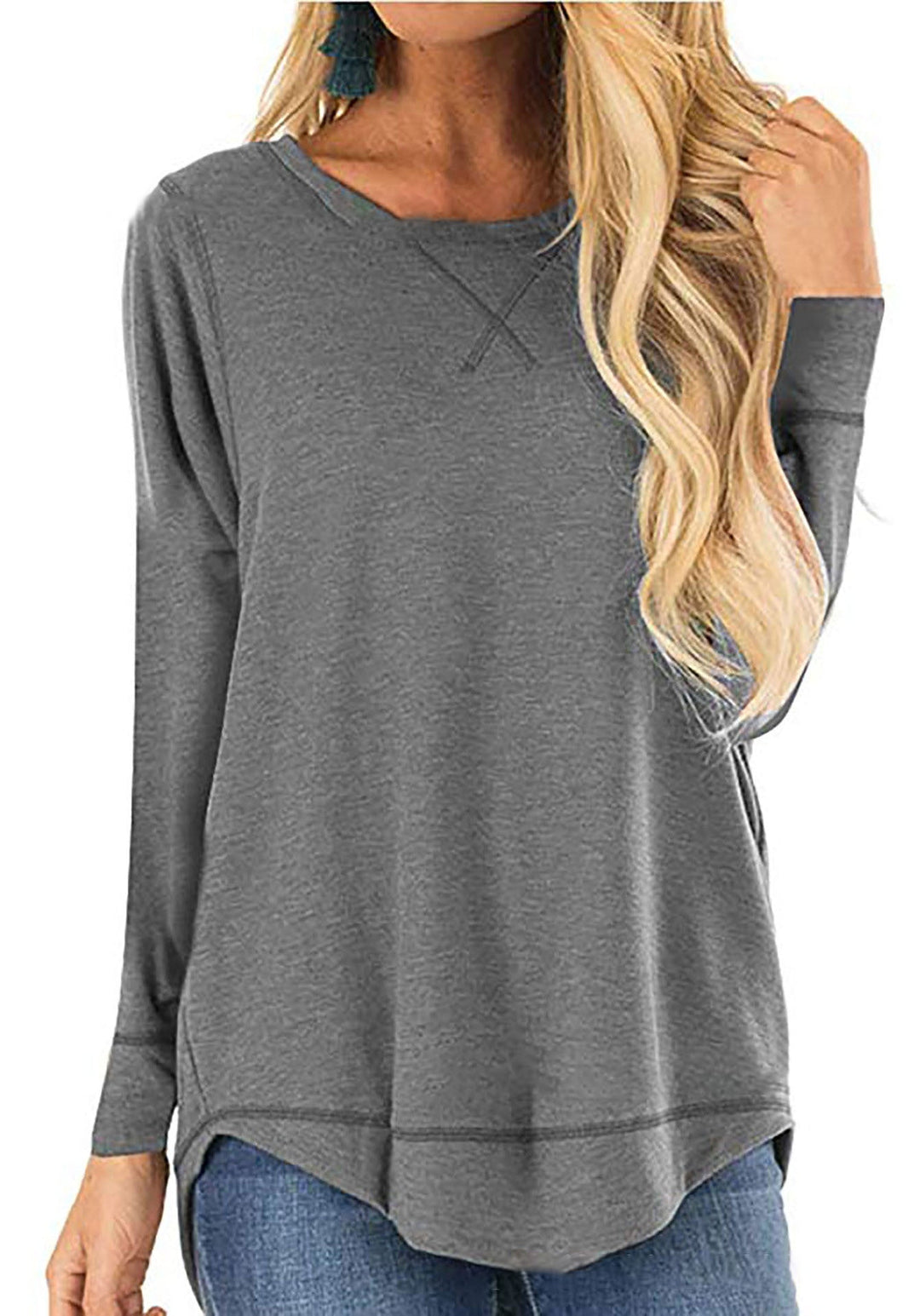 Women's Casual Long Sleeve Shirt Made Of Breathable Cotton with Stylish Side Slits Lune London
