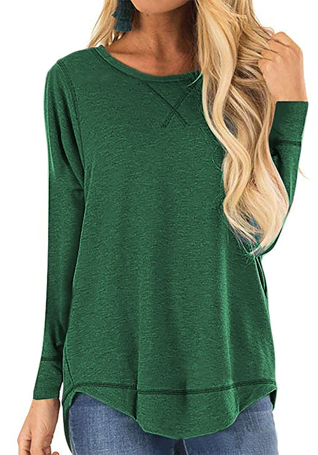 Women's Casual Long Sleeve Shirt Made Of Breathable Cotton with Stylish Side Slits Lune London