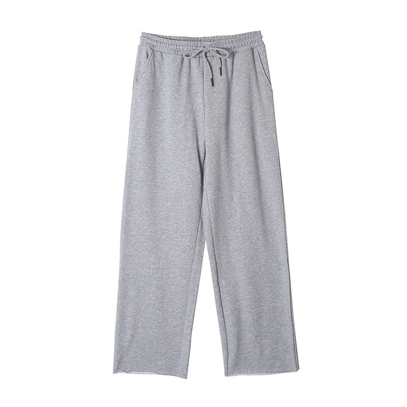 Women's Comfortable Jersey Pants with Elastic Waistband and Wide Cut