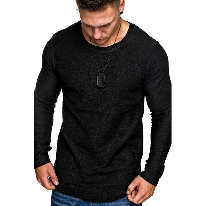 Men's long sleeve shirt with asymmetric hem and stylish zipper Lune London