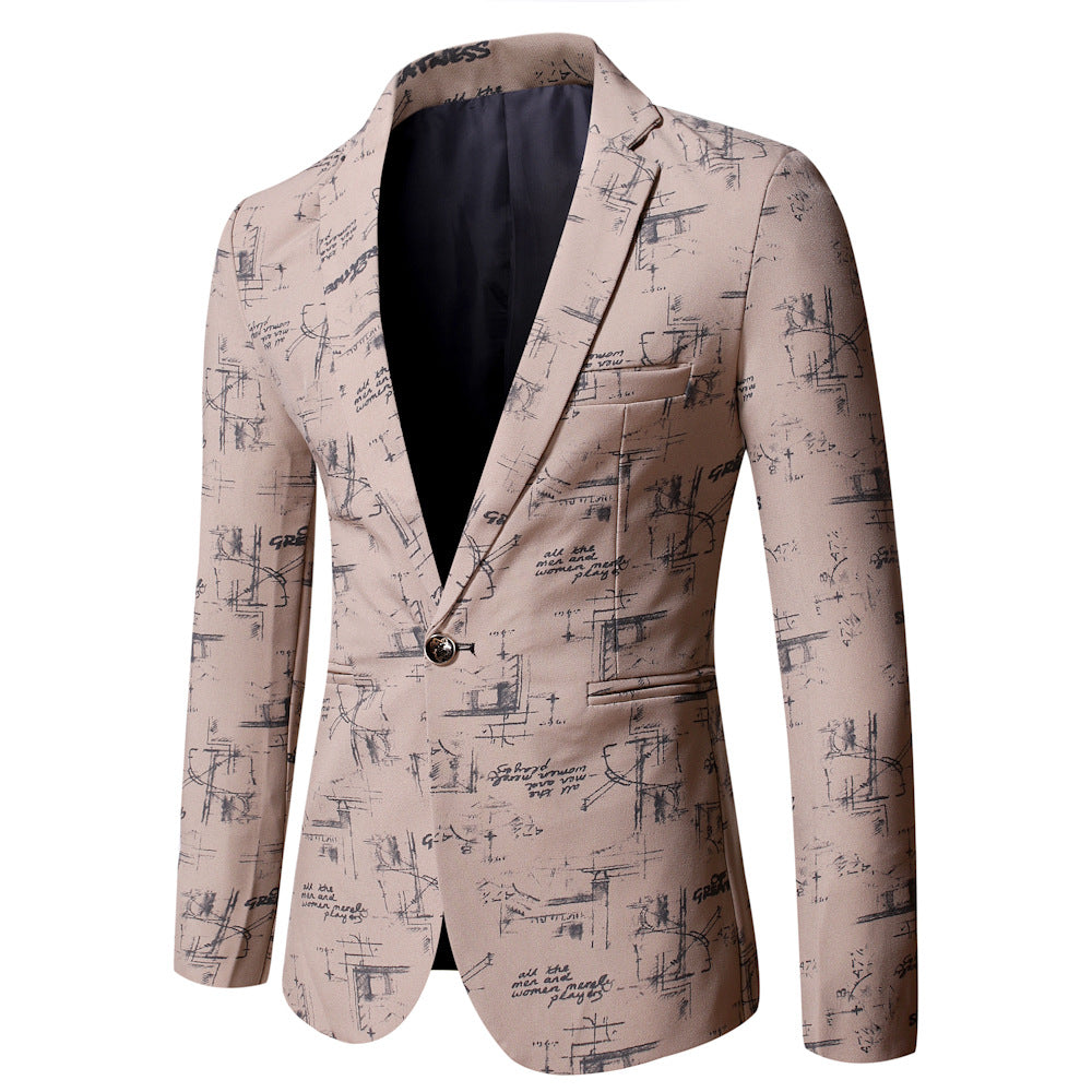 Elegant blazer for men with creative printed design Lune London