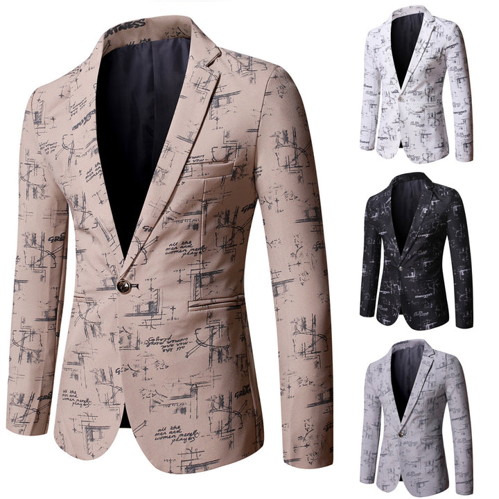 Elegant blazer for men with creative printed design Lune London
