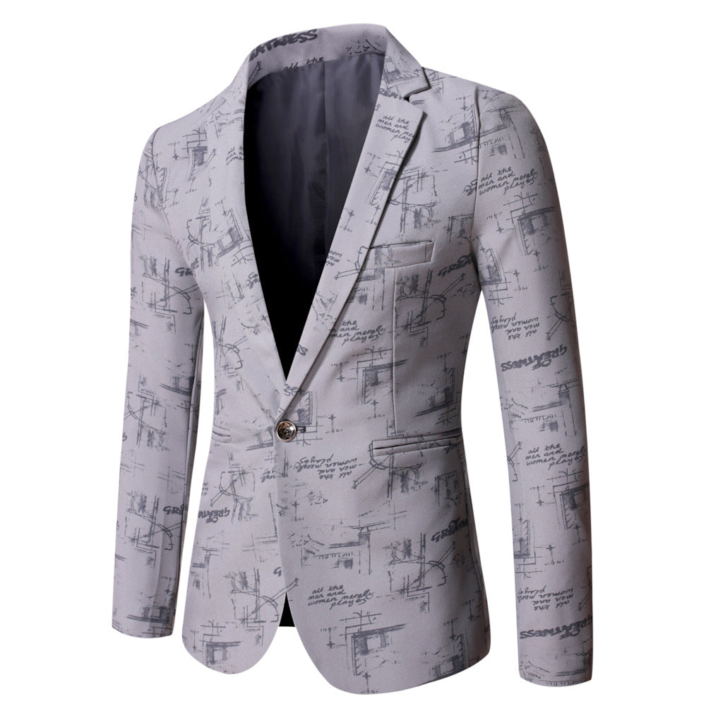 Elegant blazer for men with creative printed design Lune London