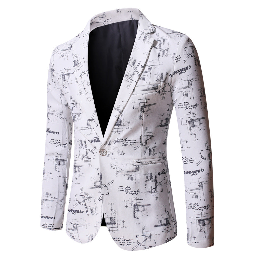 Elegant blazer for men with creative printed design Lune London