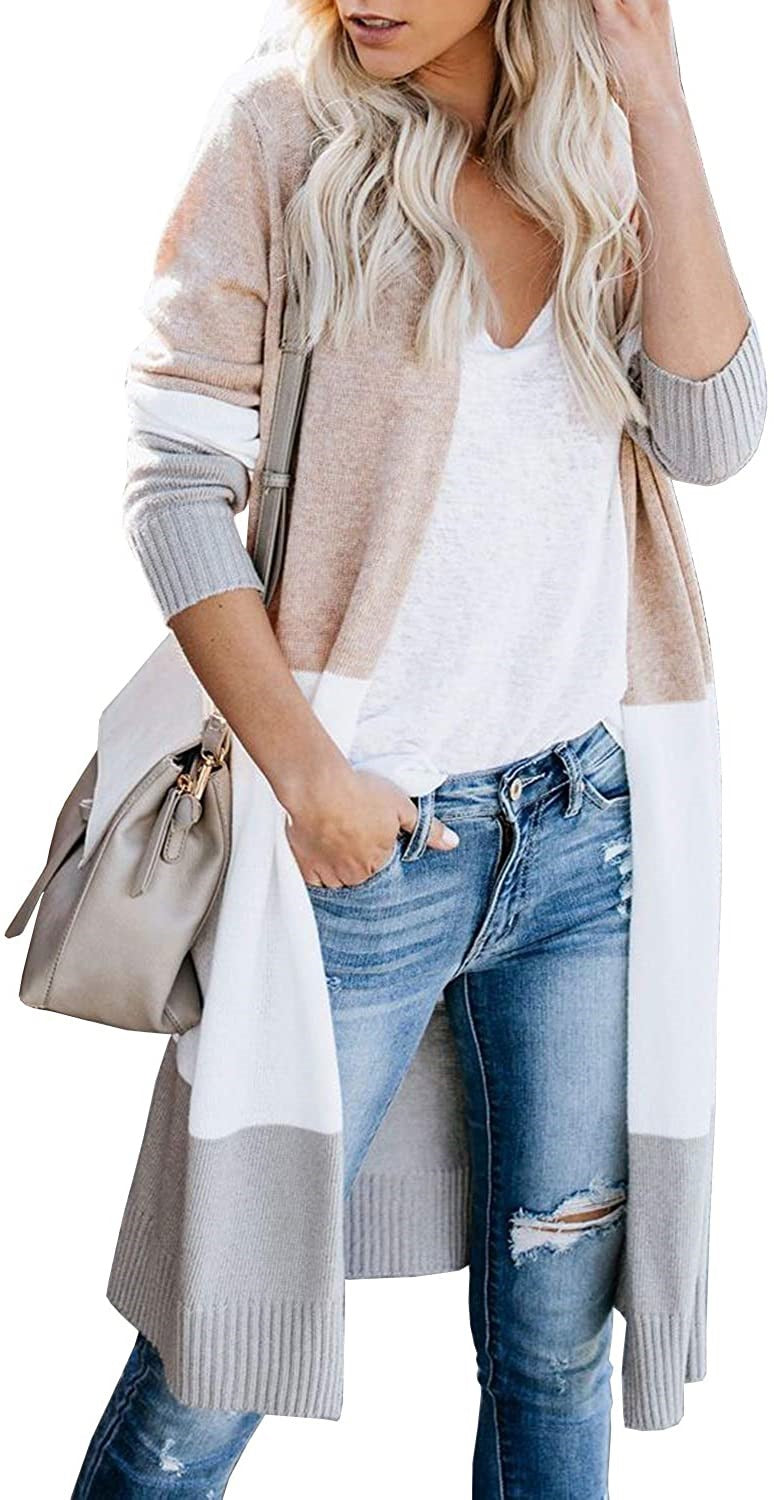 Women long knitted cardigan with a modern color and a comfortable cut Lune London