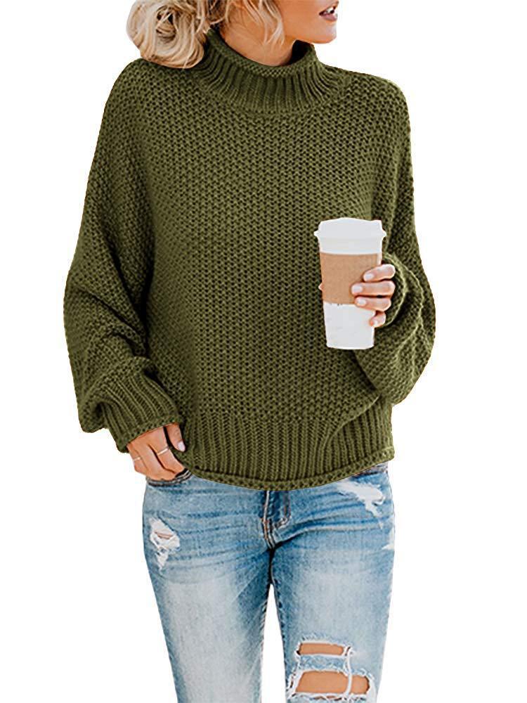 Women's sweater with high collar and structured weave Lune London