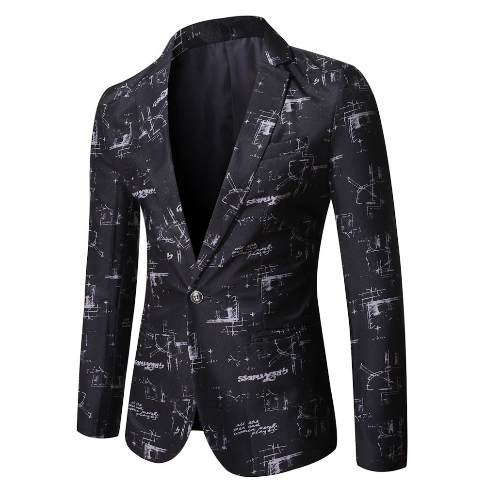 Elegant blazer for men with creative printed design Lune London