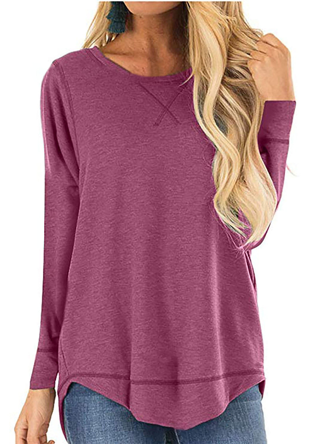 Women's Casual Long Sleeve Shirt Made Of Breathable Cotton with Stylish Side Slits Lune London