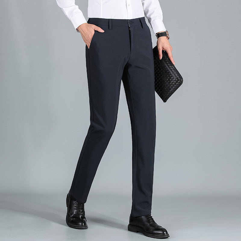 Elegant dress pants for men with a shiny finish and comfortable fit Lune London