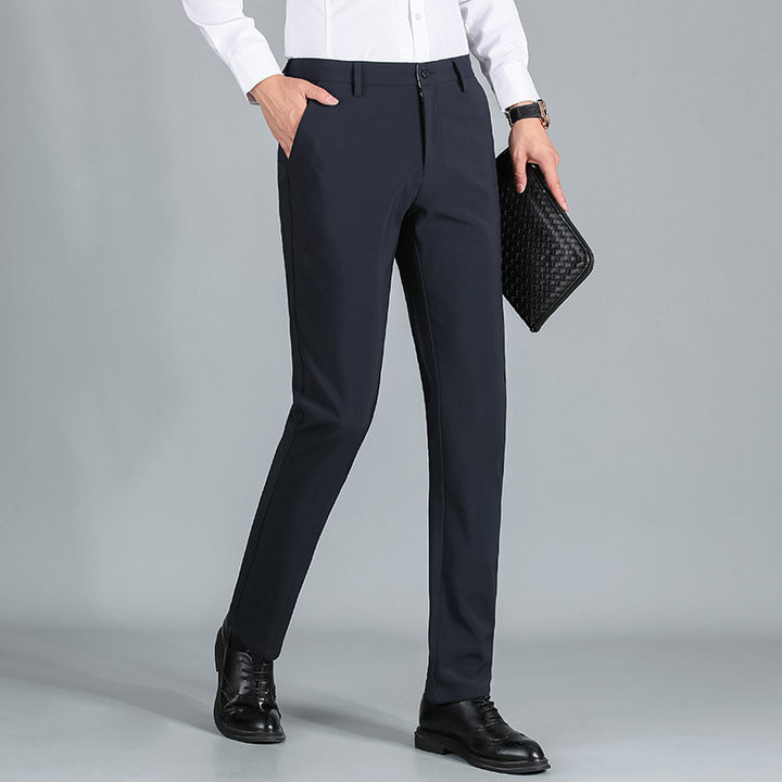 Elegant dress pants for men with a shiny finish and comfortable fit Lune London