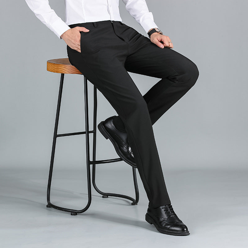 Elegant dress pants for men with a shiny finish and comfortable fit Lune London