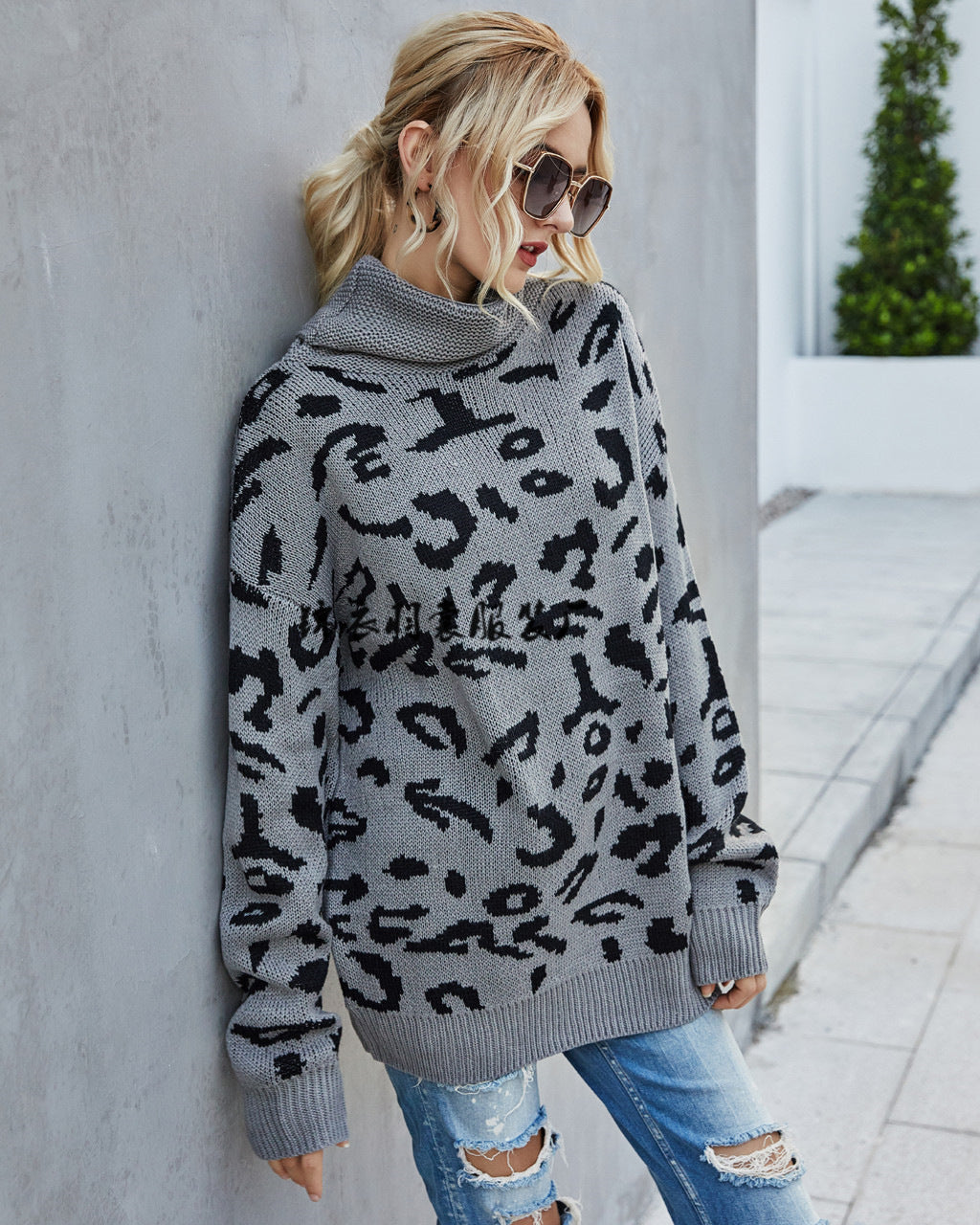 Pull à la mode pour femmes avec motif léopard Chic & Stil