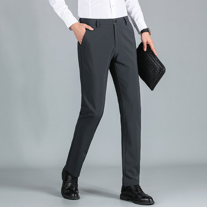 Elegant dress pants for men with a shiny finish and comfortable fit Lune London