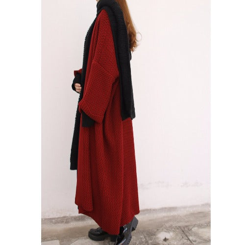 Casual knitted coat for women with open front and voluminous sleeves Lune London