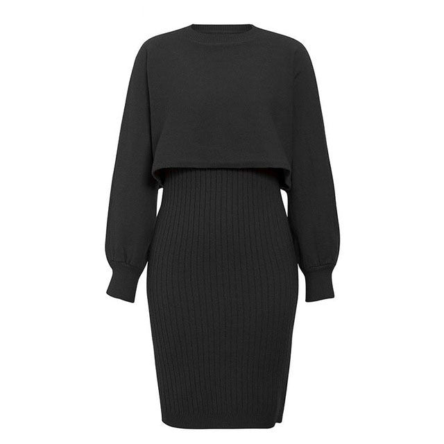 Robe en tricot pour femmes avec un design de pull surdimensionné décontracté Chic & Stil