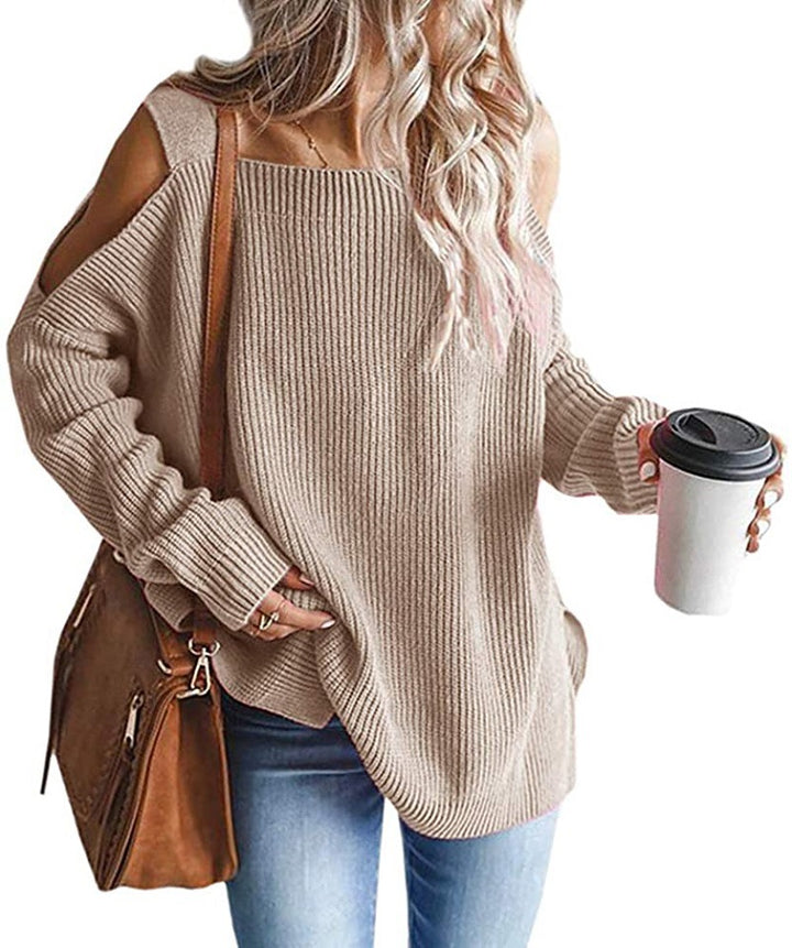 Women Thick Knit Off-Shoulder Lune London