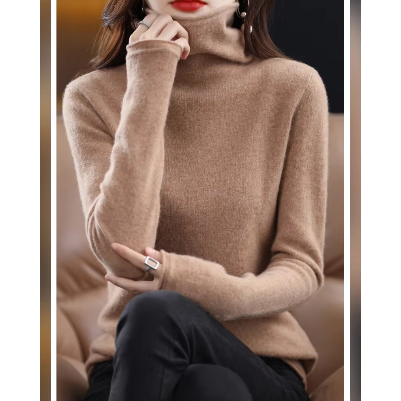 Lune London | Luxe Cashmere Pullover Women Soft Roll Neck Sweater Warm & Stylish