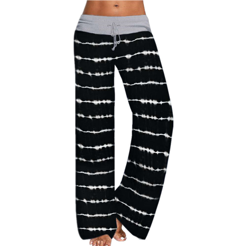 Comfortable harem pants for ladies with elastic waistband and unique batik design Lune London
