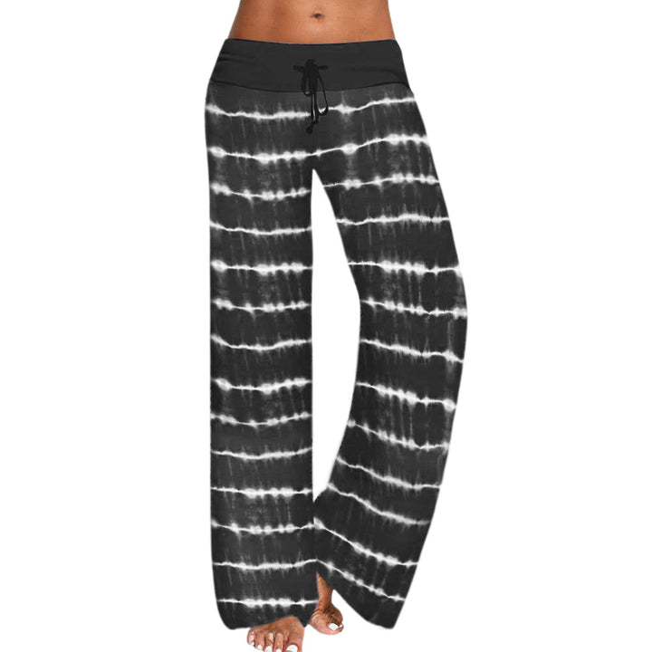 Comfortable harem pants for ladies with elastic waistband and unique batik design Lune London