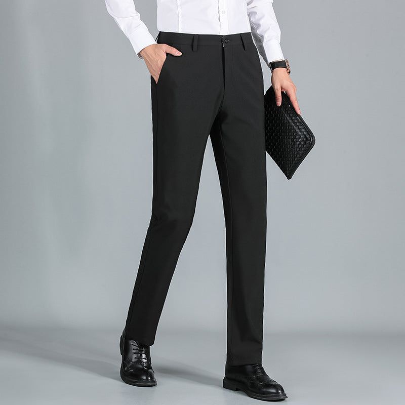 Elegant dress pants for men with a shiny finish and comfortable fit Lune London