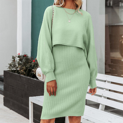 Robe en tricot pour femmes avec un design de pull surdimensionné décontracté Chic & Stil