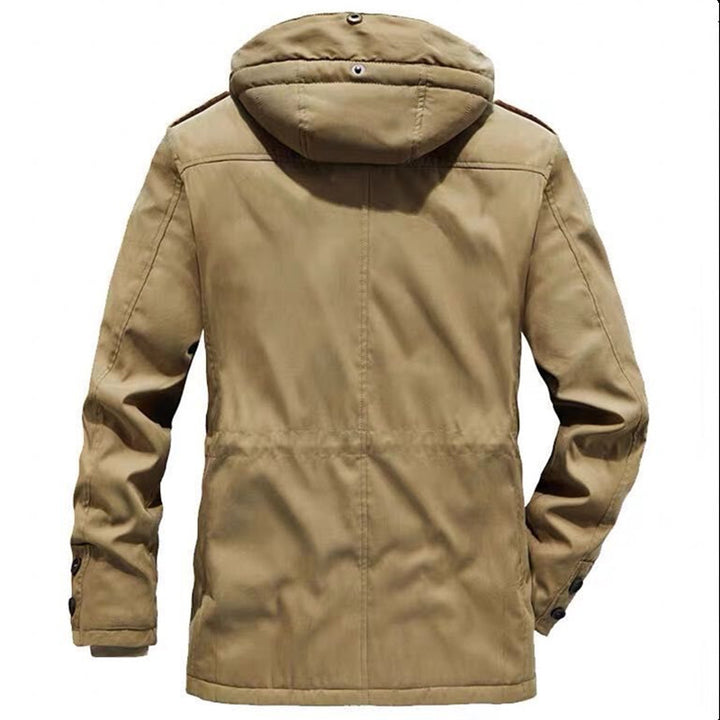 Veste de plein air multifonctionnelle pour hommes avec intérieur rembourré et design de capuche ajustable Chic und Stil